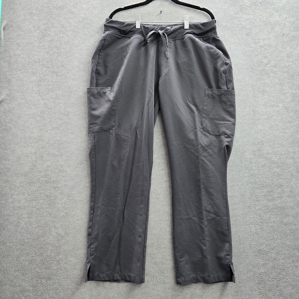 Mandala Women Scrub Pants PL Gray Cargo Equa-Tek PO 10 27" Inseam